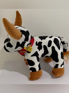 Plush Cow in Black & White